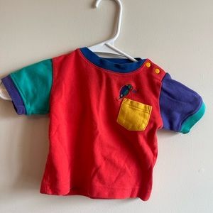 Vintage Gymboree Parrot Color Block  T-Shirt CLOSET CLOSE OUT